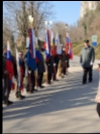 Jože Klun pred postrojem praporščakov