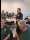 Janez Gregorič, predsednik PO ZVVS Ljubljana okolica in OZVVS Domžale nagovarja prisotne