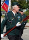Rudolf Gregorič nosilec prapora veteranov Loškega potoka